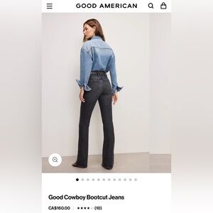 Good American Black Flare Bootcut 8 29 Long 32 Stretch